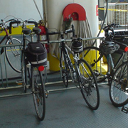 my tiny bike on the ferry over